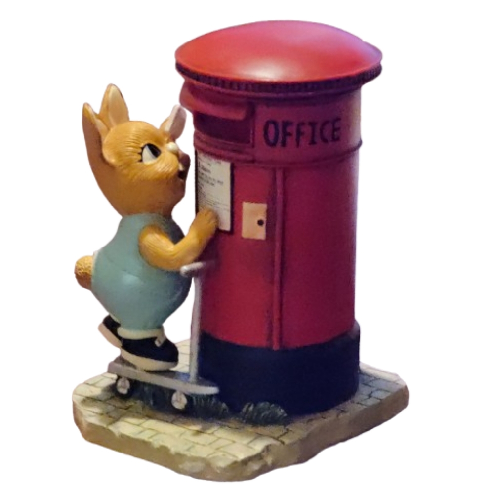 Bunny Pendelfin Money Box Boy hand Painted Putting Mail In Mail Box Rabbit Core